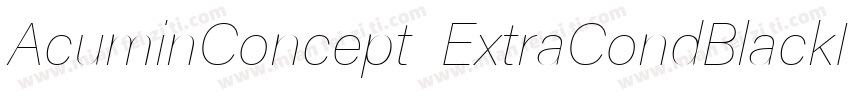 AcuminConcept ExtraCondBlackItalic字体转换